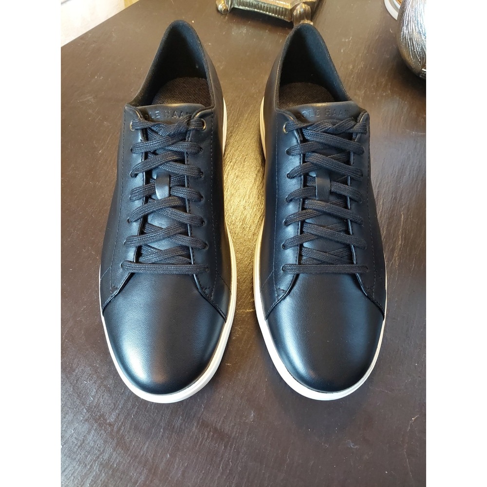 Cole Haan Men's Grand Crosscourt II Black Leather Sneakers US 9.5M NEW! C27974 - Picture 3 of 10